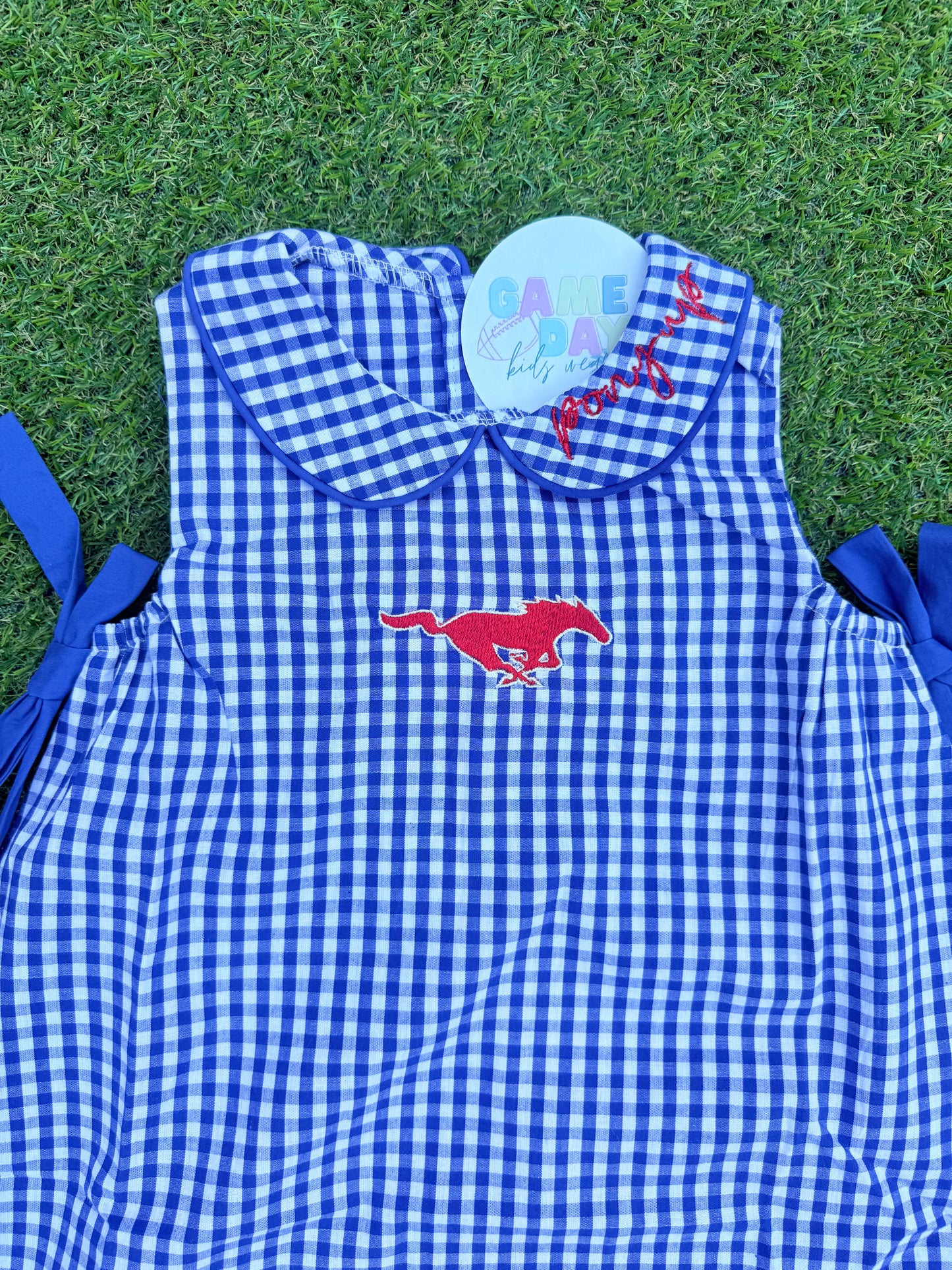 Gingham Pony Up sleeveless dress