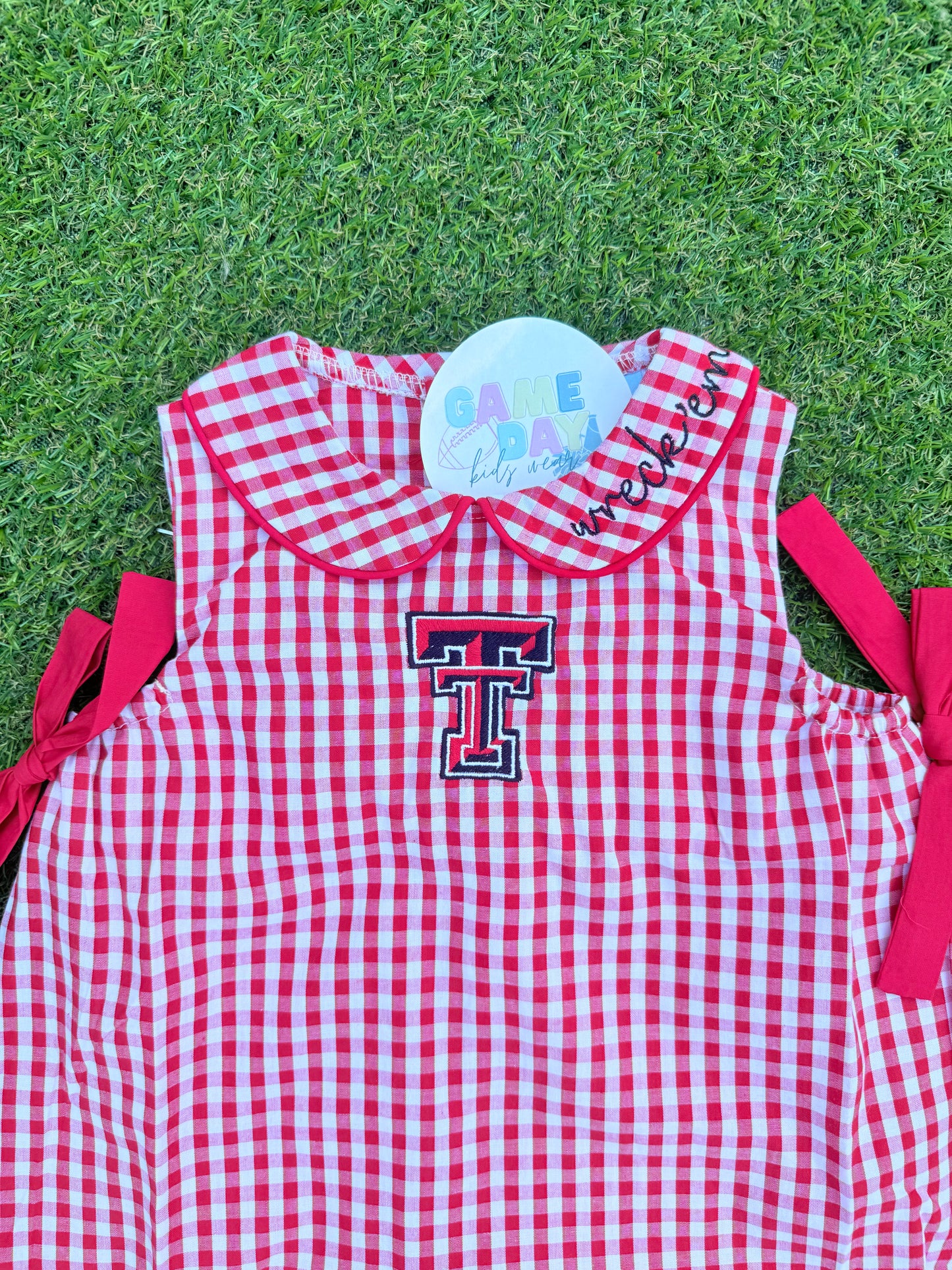 Gingham Wreck Em sleeveless dress
