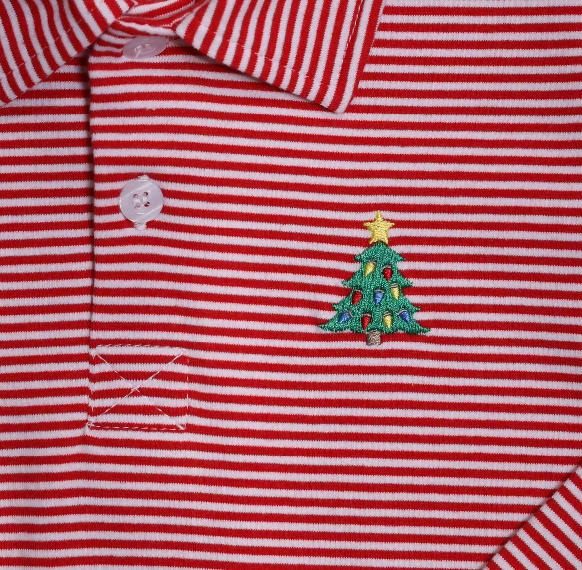 Long sleeve Polo- Christmas tree mini