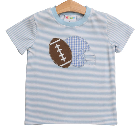 Football Applique Light Blue Shirt