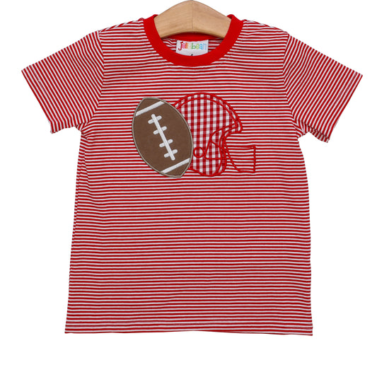 Football Applique Red Shirt