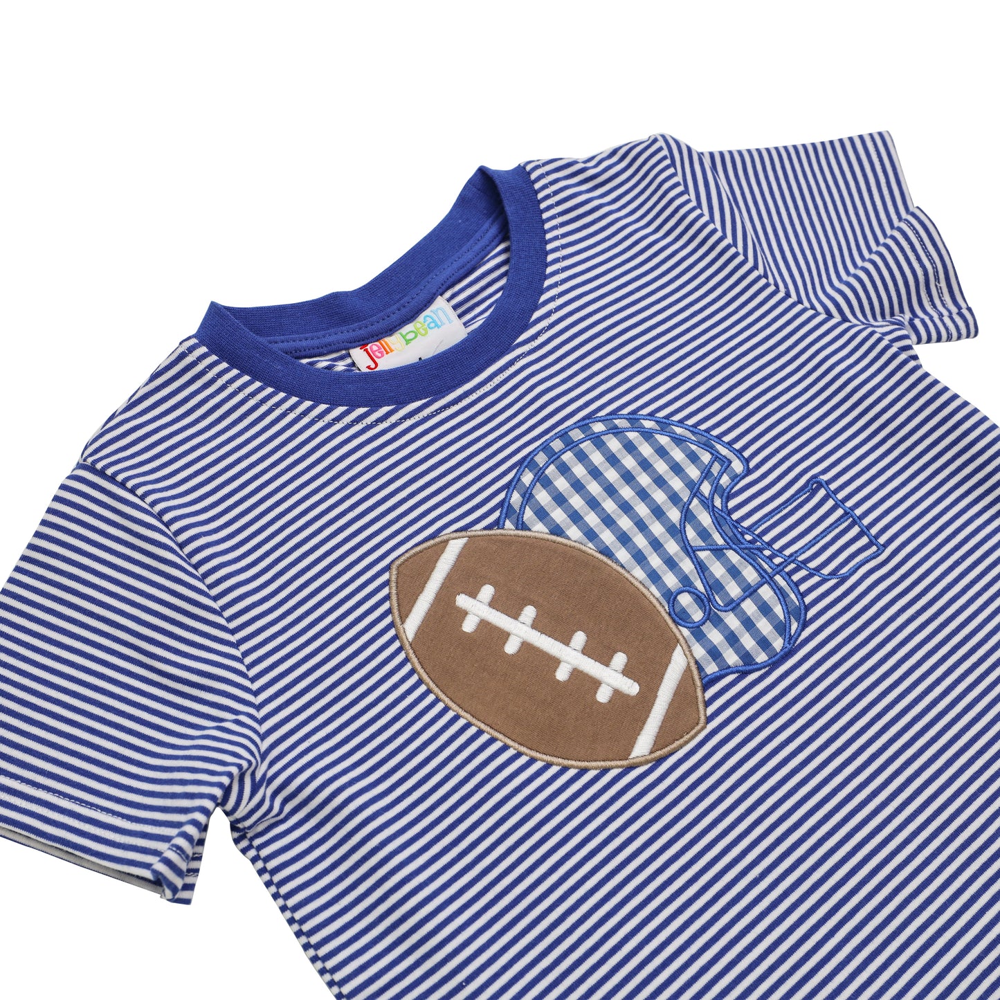 Football Applique Royal Blue Shirt