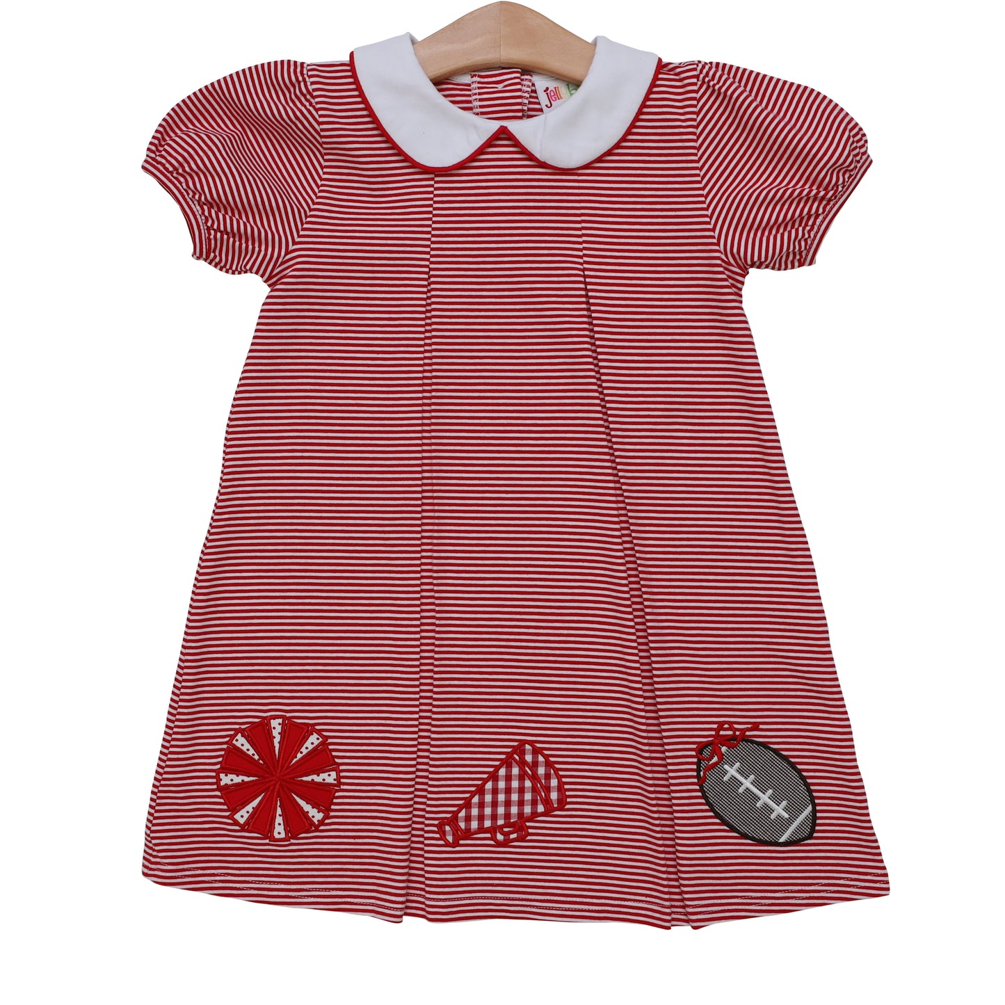 Applique Girls Dress - Red