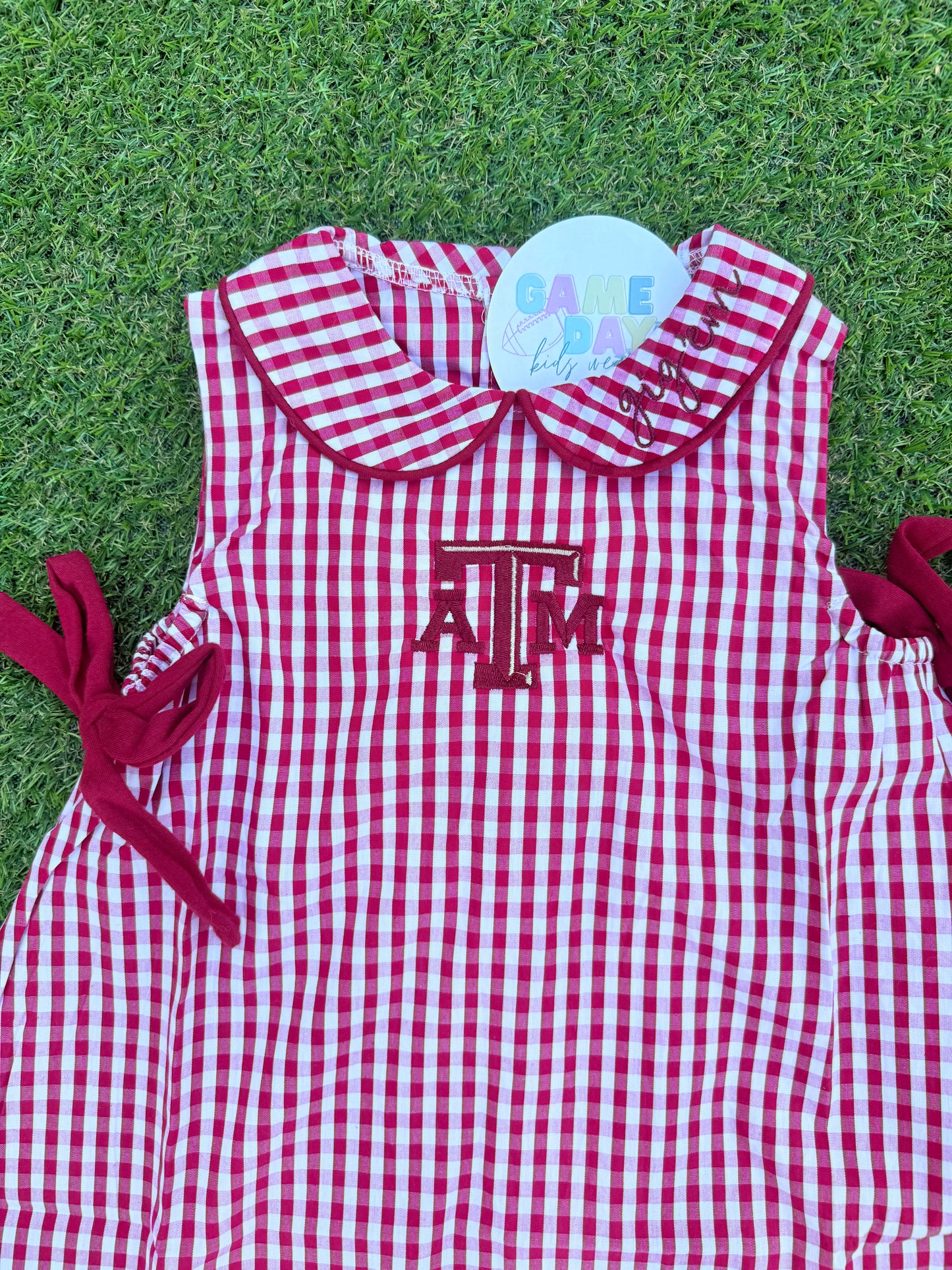 Gingham Gig Em sleeveless dress