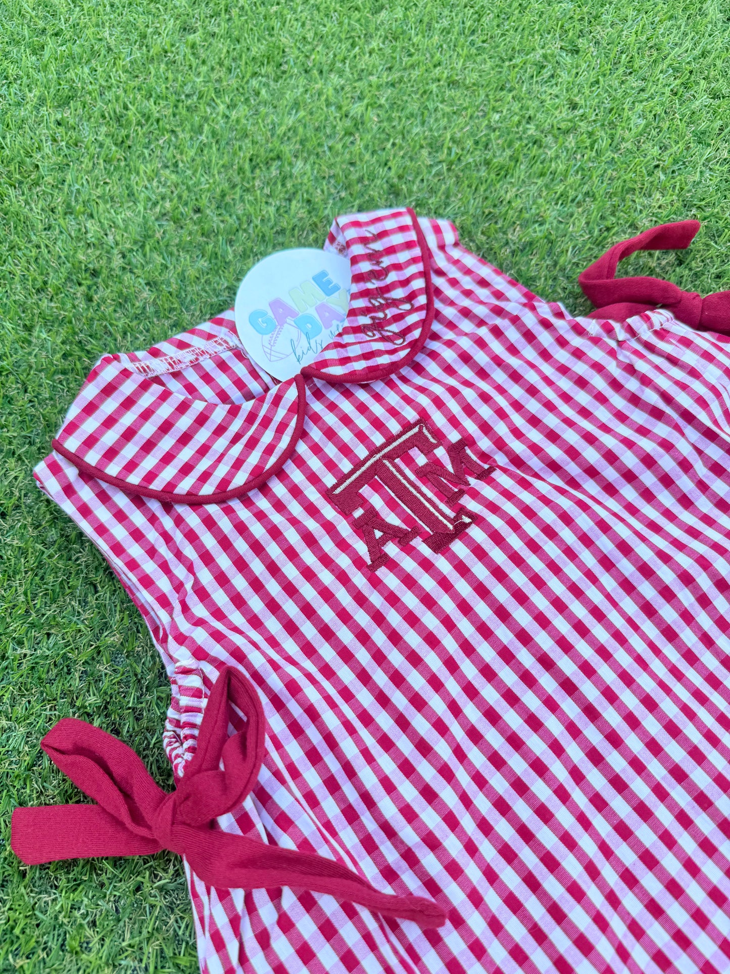 Gingham Gig Em sleeveless dress