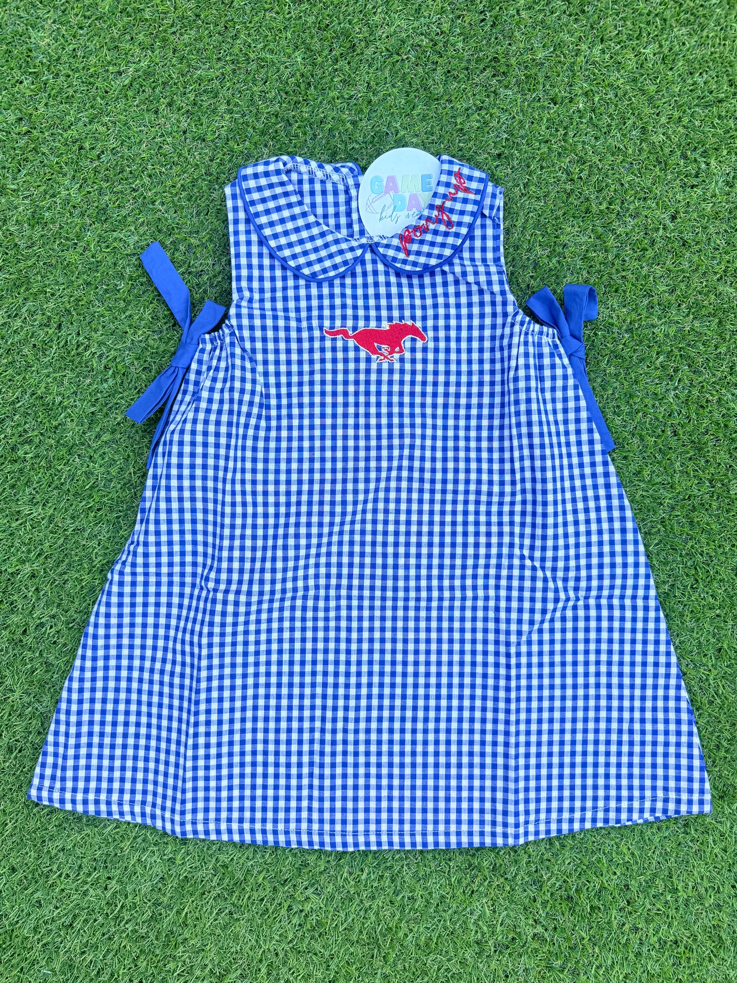 Gingham Pony Up sleeveless dress