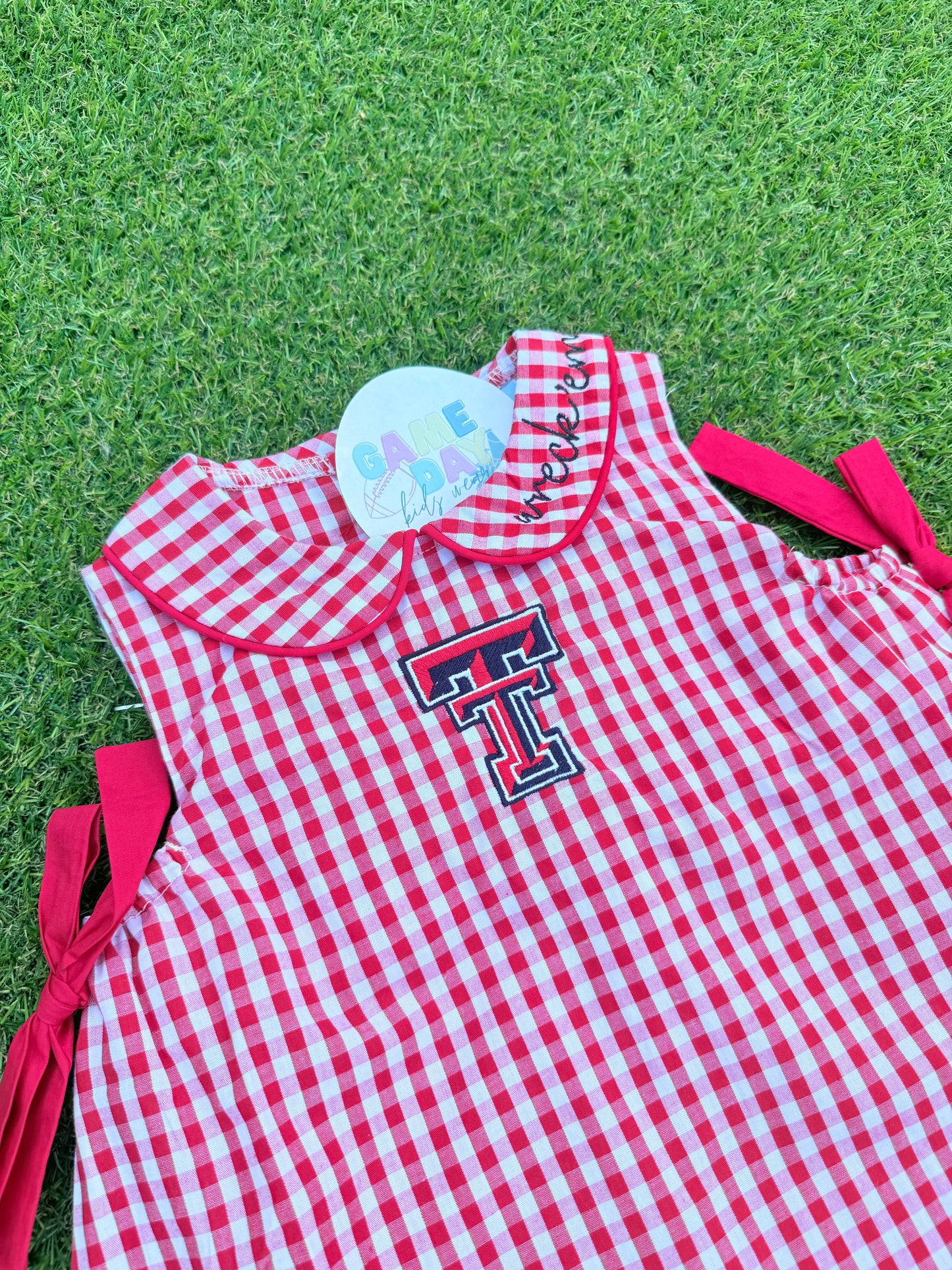 Gingham Wreck Em sleeveless dress
