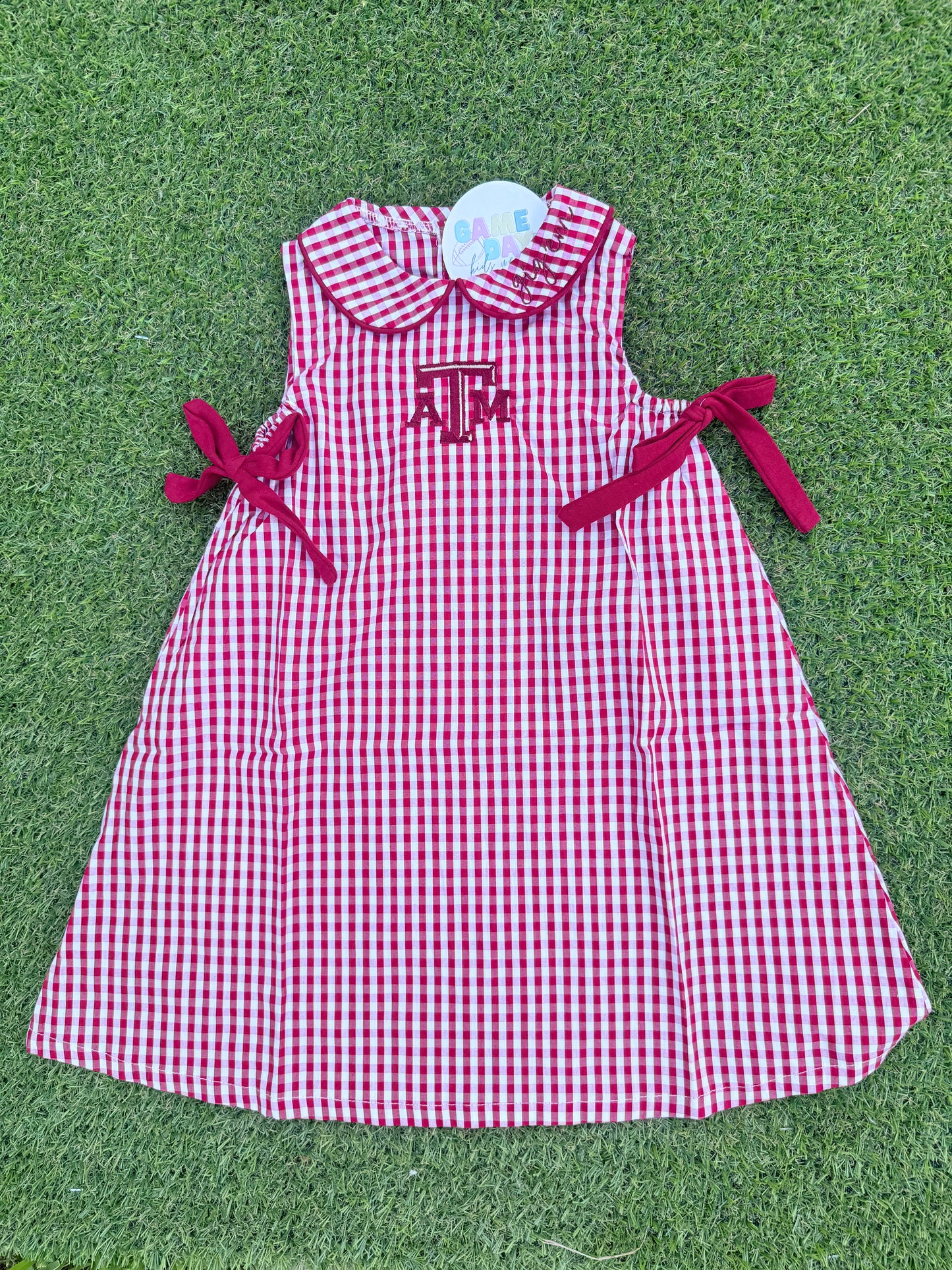 Gingham Gig Em sleeveless dress