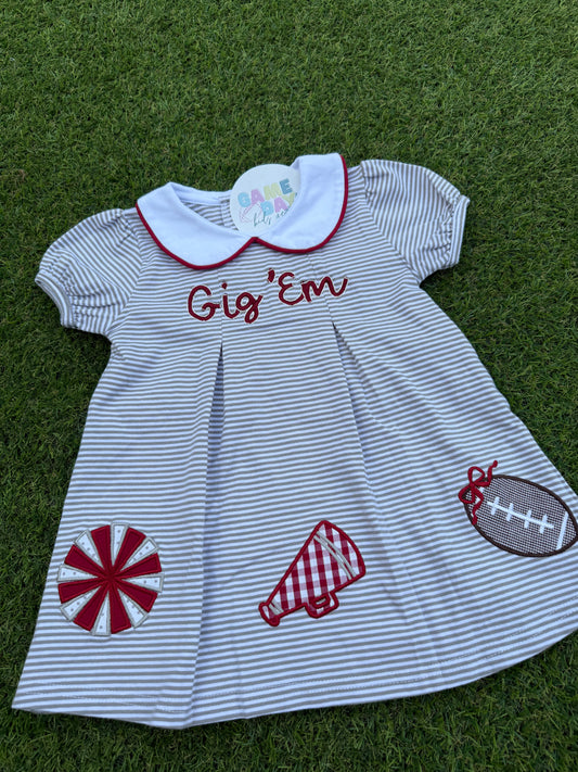 Football Girls Dress - Gig Em