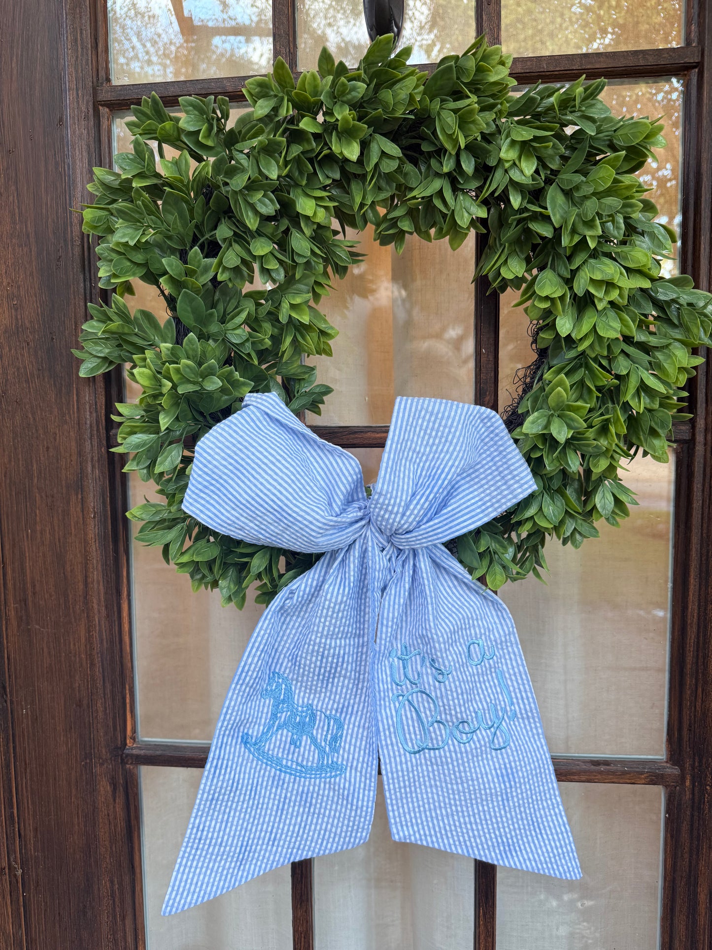 Wreath bow- It's a boy