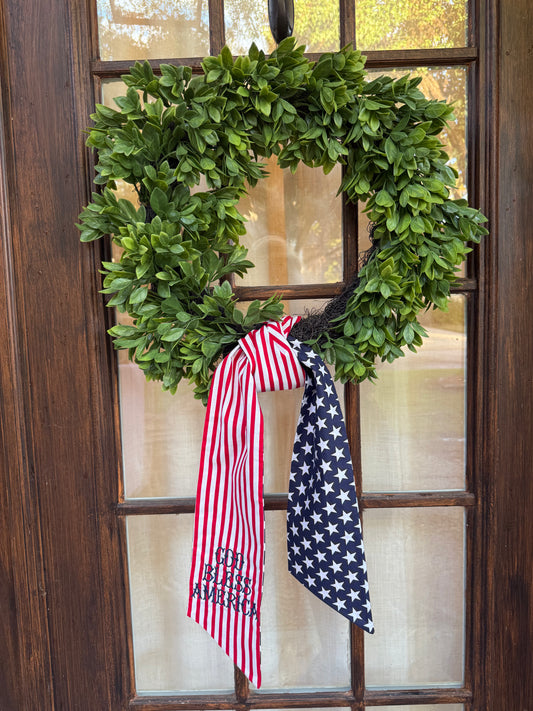 Wreath Sash- God Bless America