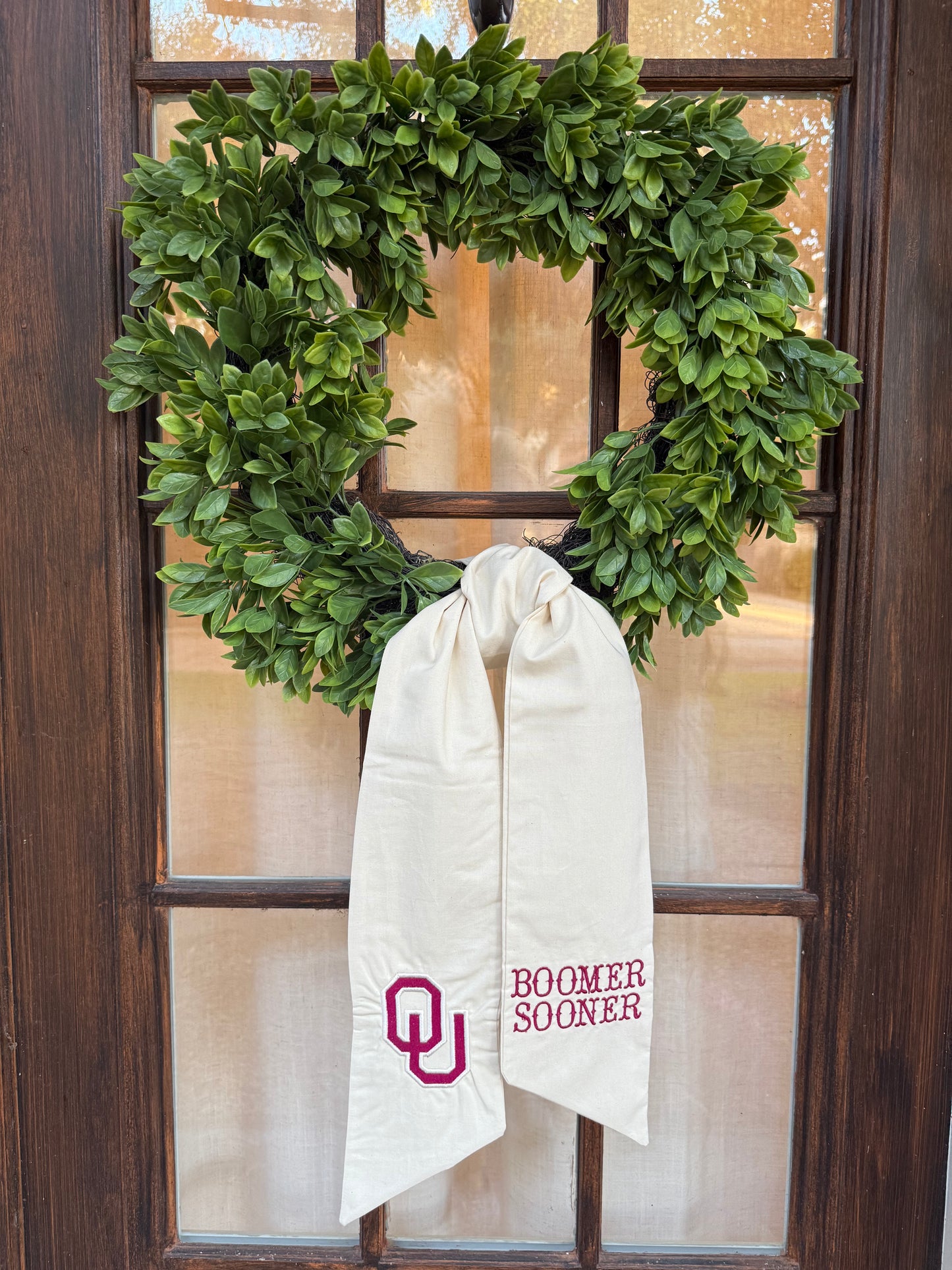 Wreath Sash- OU