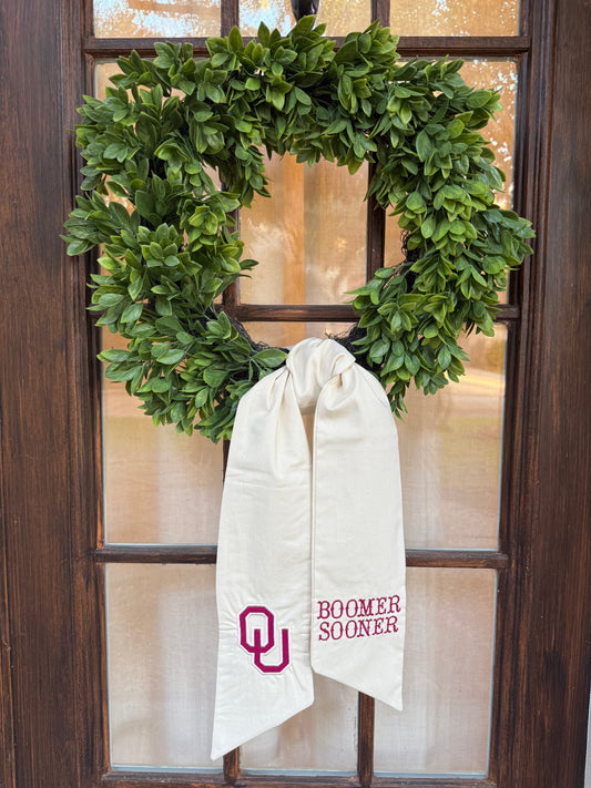 Wreath Sash- OU