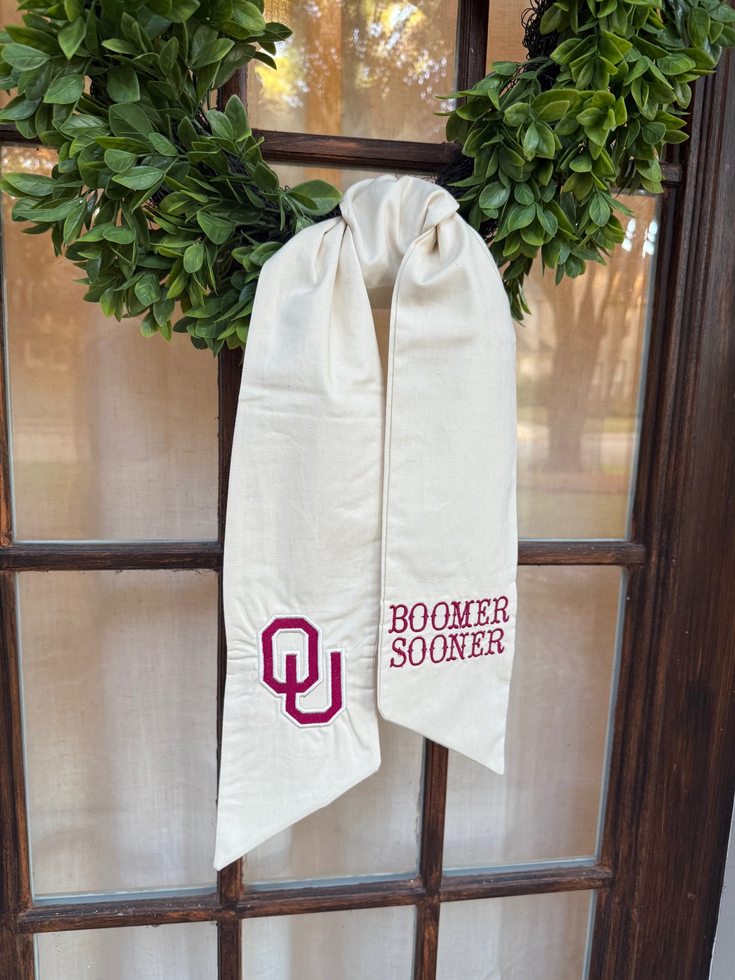 Wreath Sash- OU
