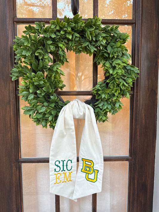 Wreath Sash- Baylor