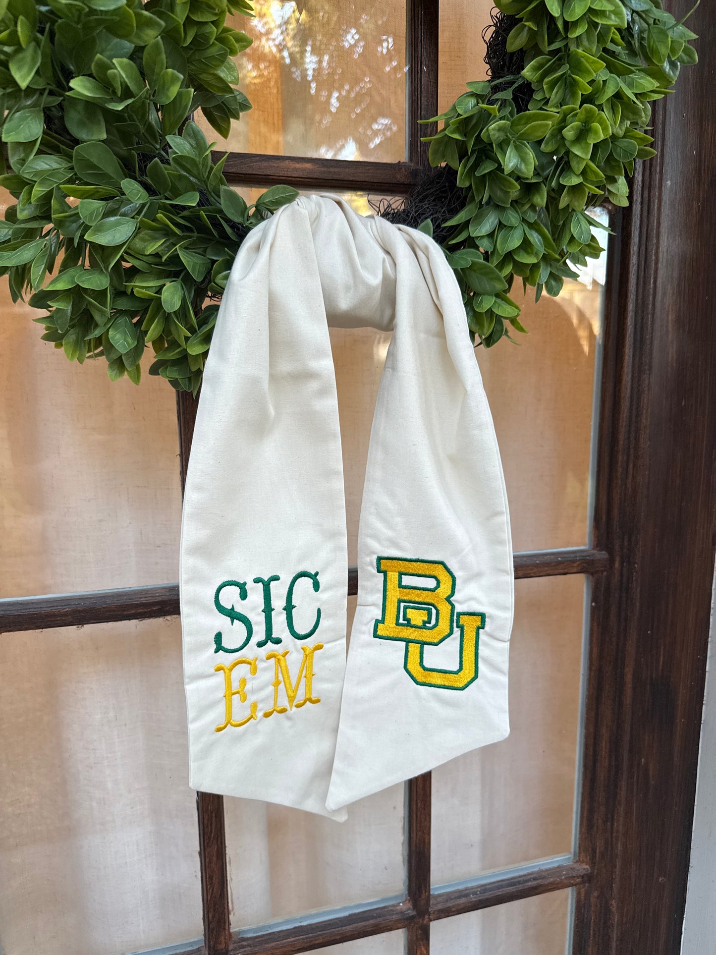 Wreath Sash- Baylor