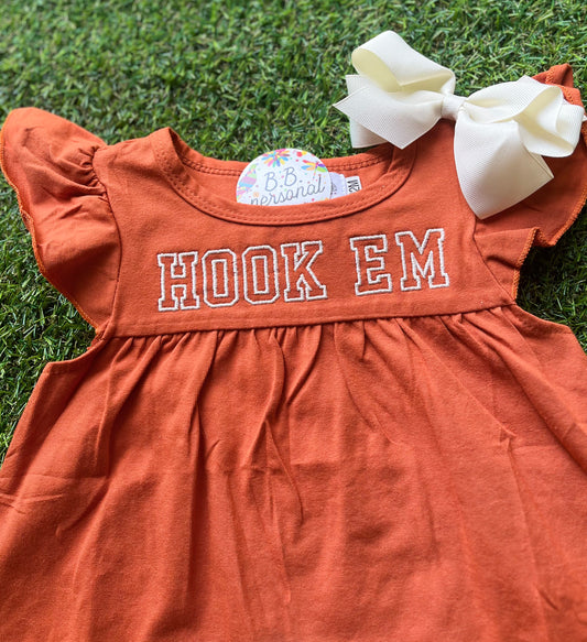 Flutter Sleeve Hook Em Dress