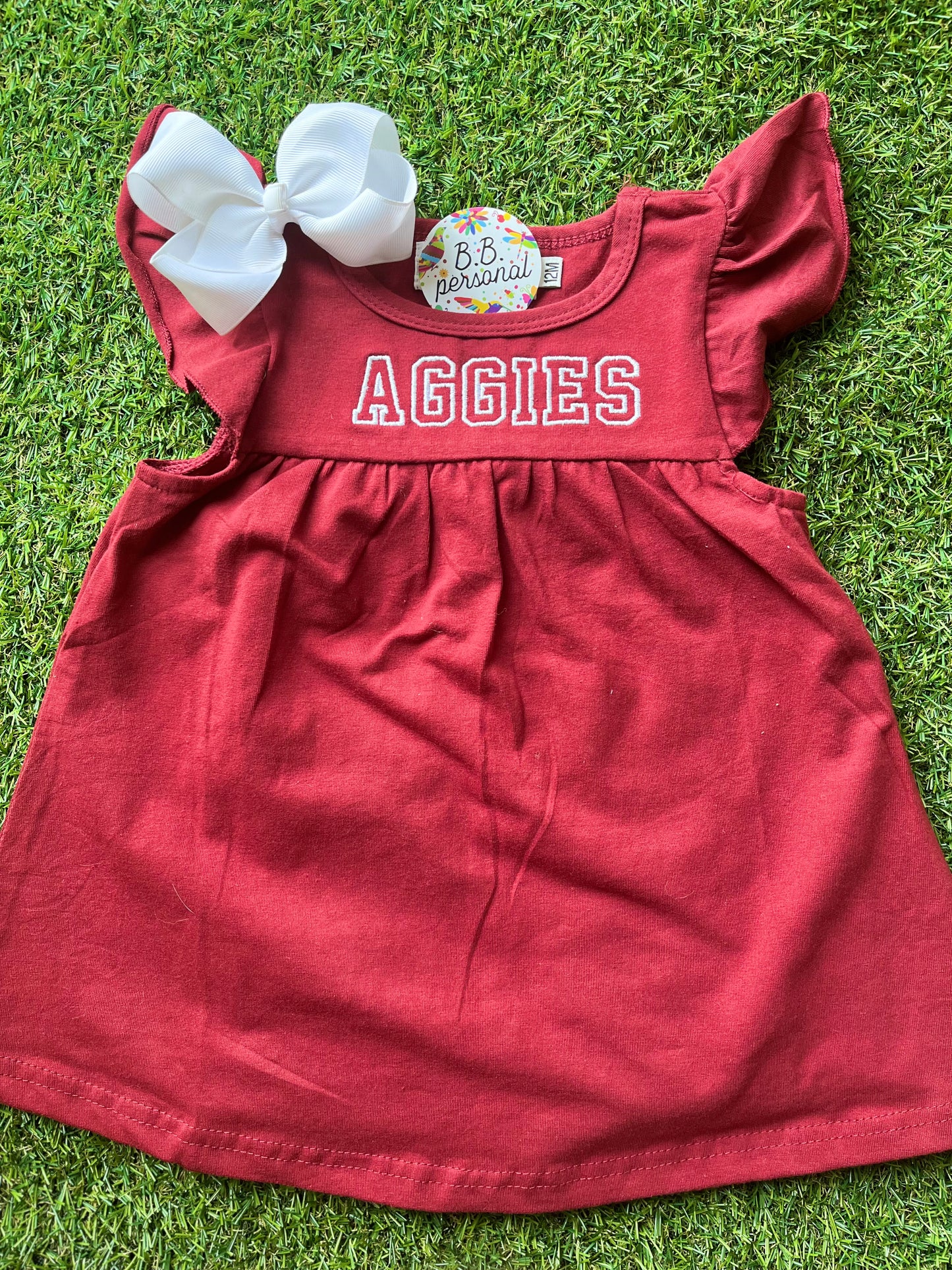 Flutter Sleeve Aggies Dress