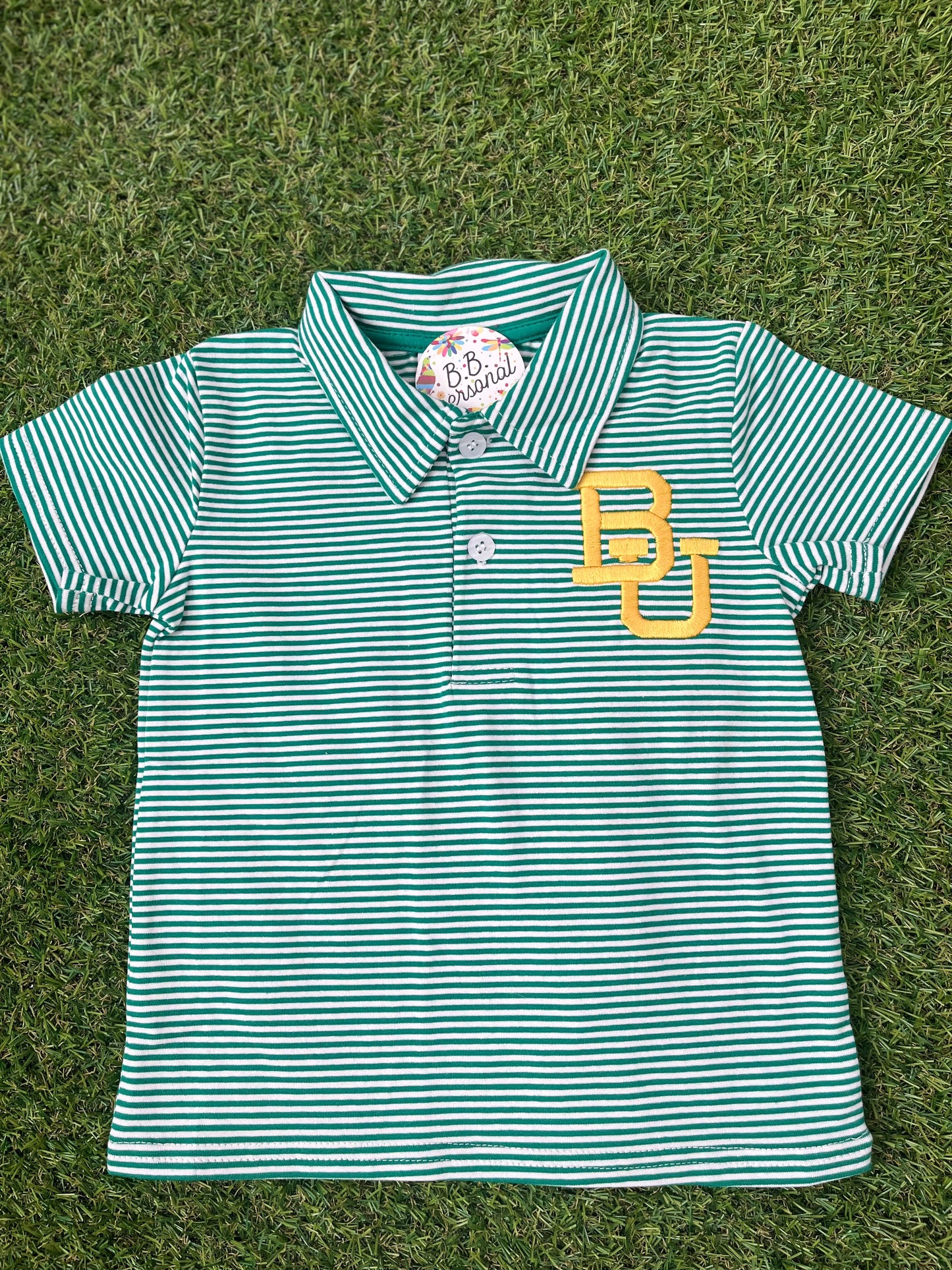 Polo Green Striped Short Sleeve