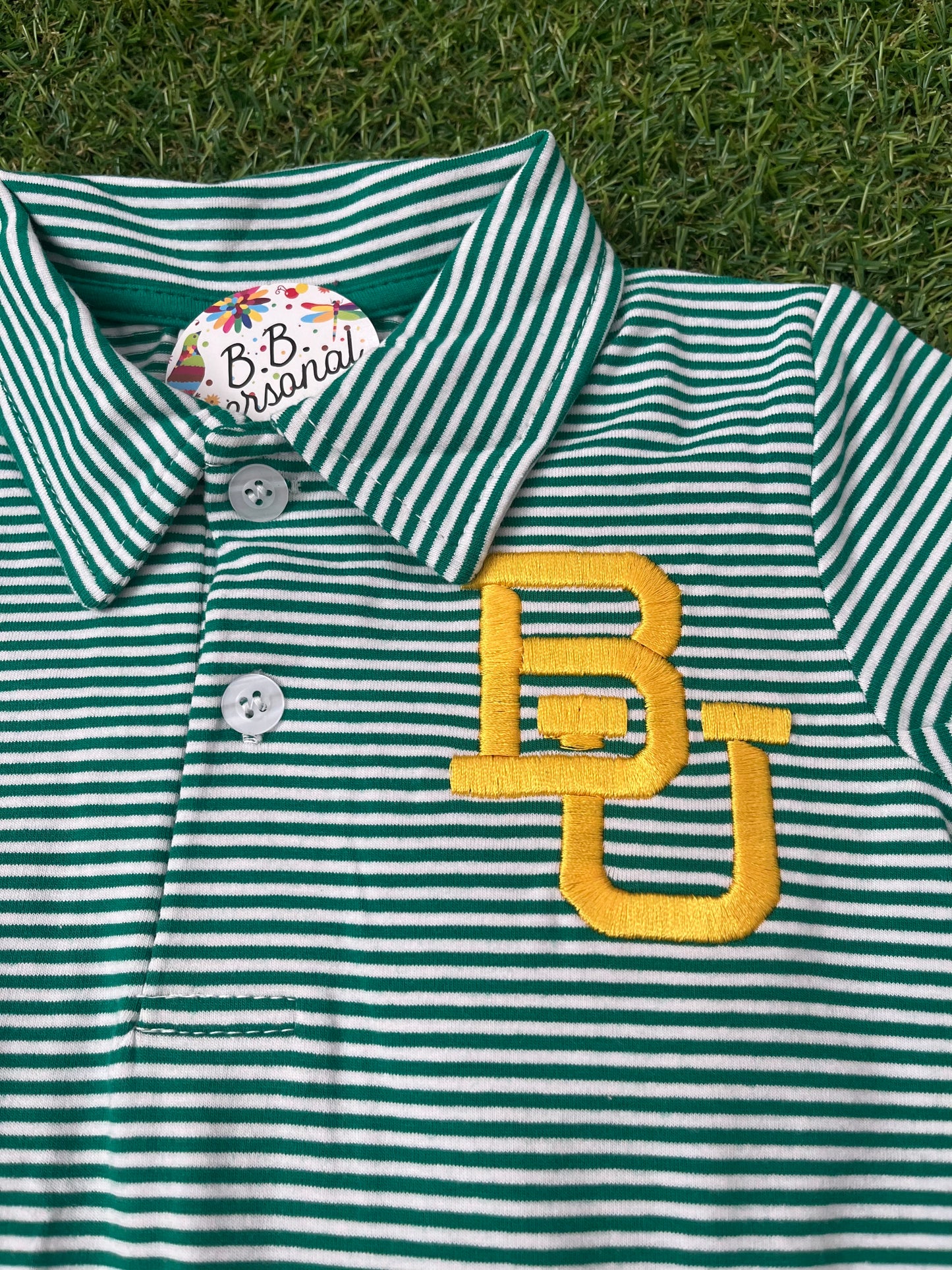 Polo Green Striped Short Sleeve