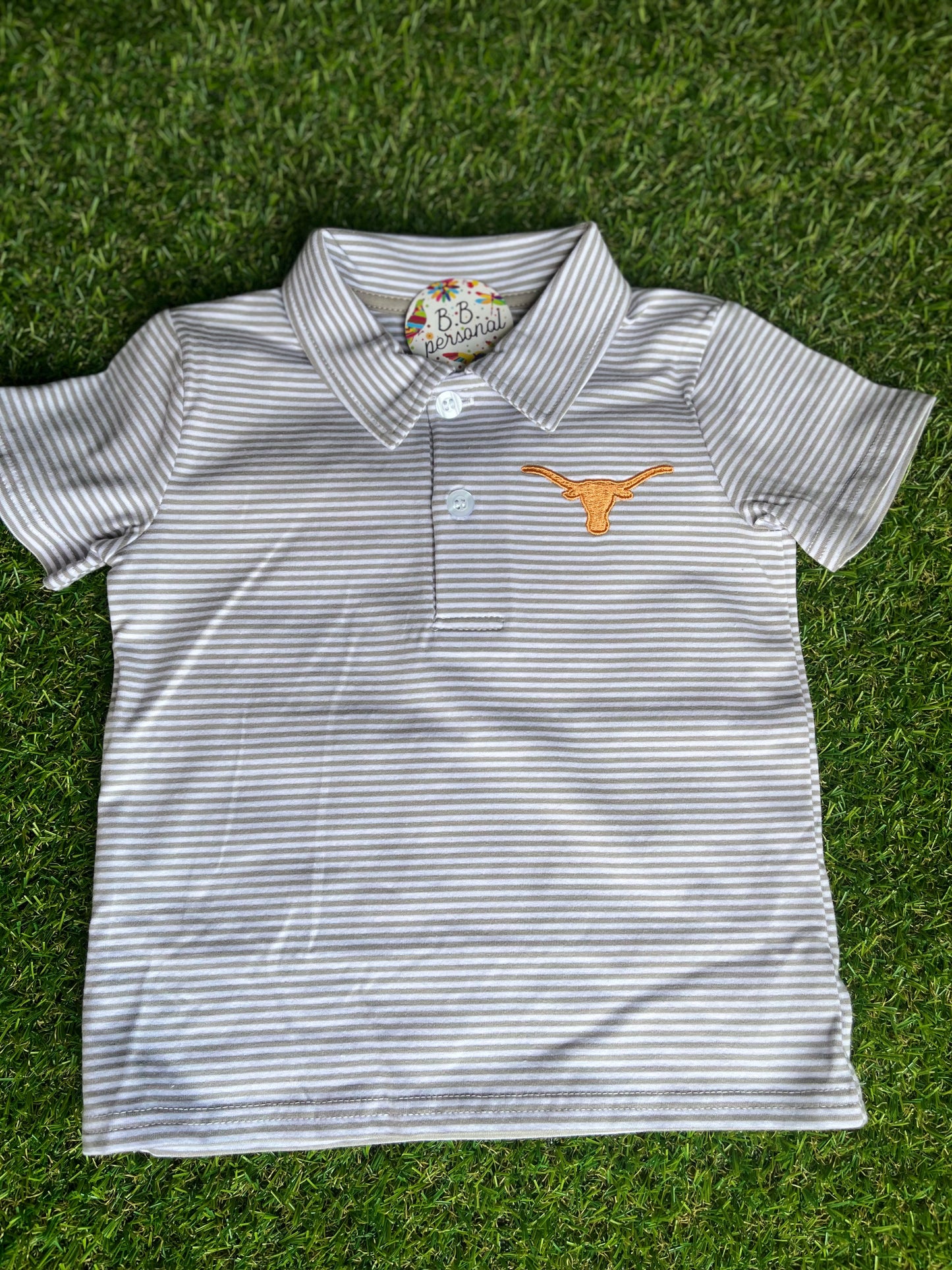 Polo Gray Striped Short Sleeve