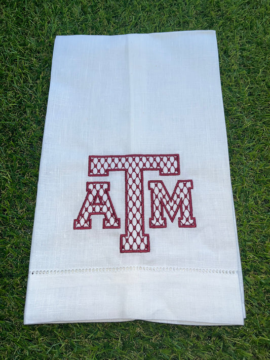 Tea Towel- A&M houndstooth