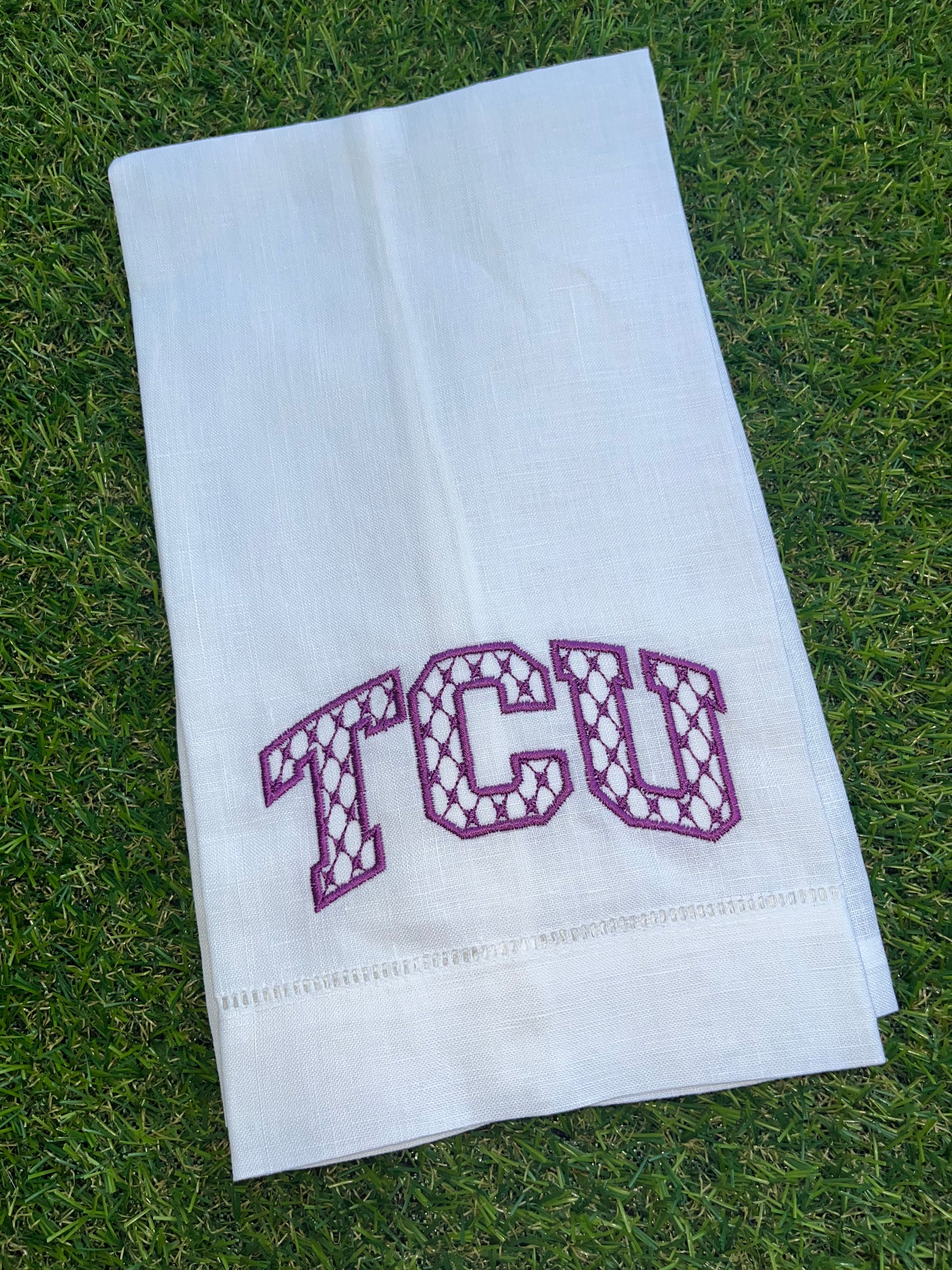 Tea Towel- TCU houndstooth