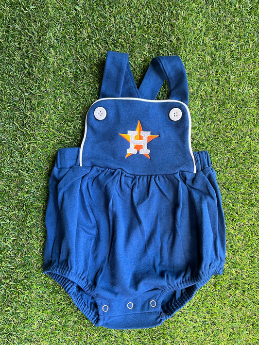 Baby Sun Suit Navy with Astros