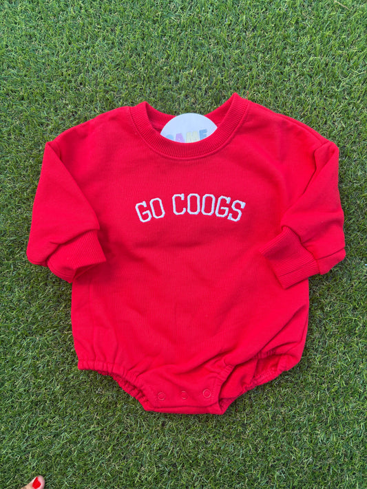 Sweatshirt Romper Gold- Go Coogs