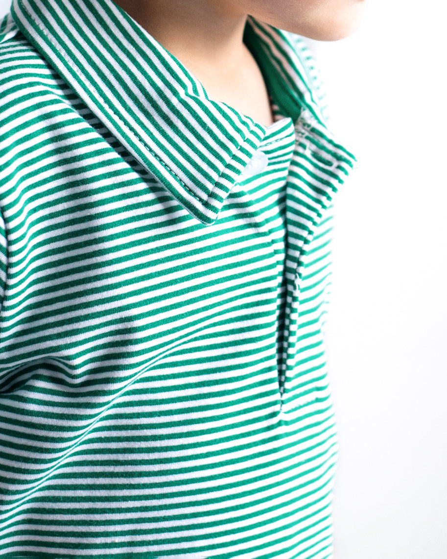 Polo Green Striped Short Sleeve