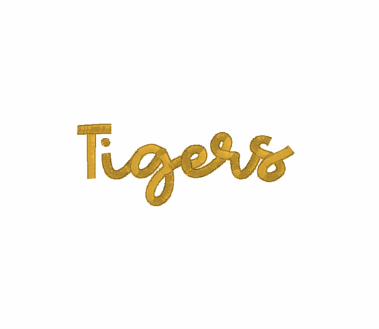 Tigers- Gold "Geaux" in Harriet Satin