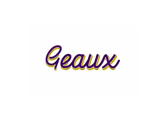 Tigers- Geaux in double cursive