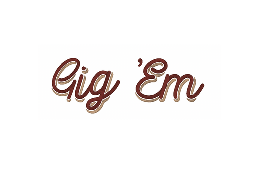 Aggie- gig'em in double cursive