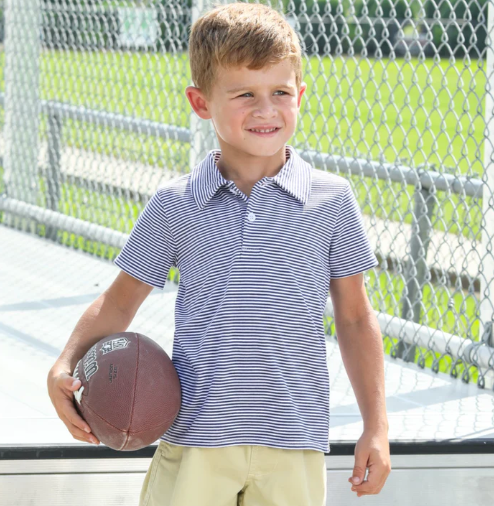 Polo Navy Rangers Striped Short Sleeve