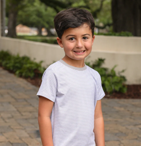 Boys Shirt- Longhorn Gray Stripe
