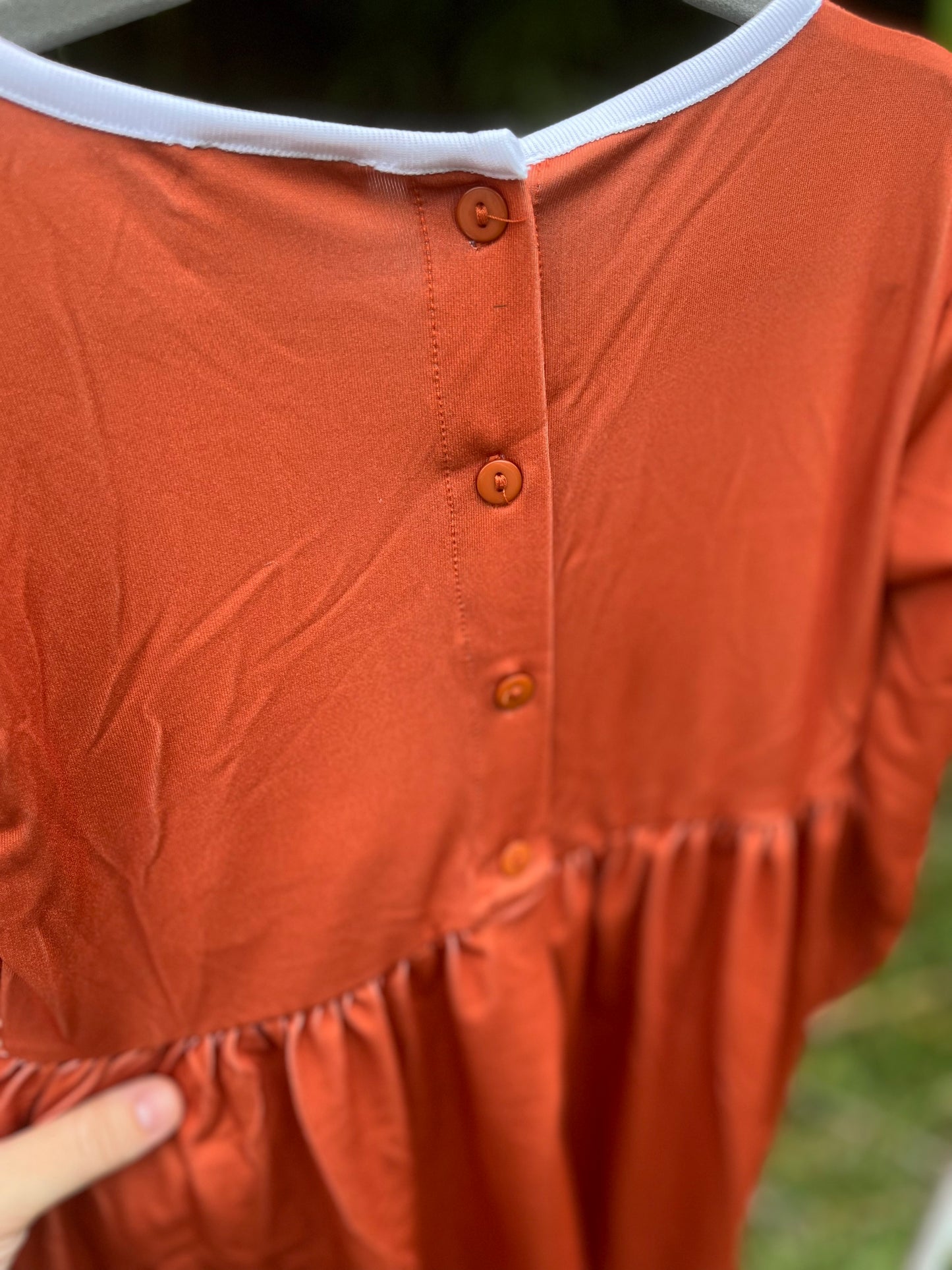 Smock Longhorn Longsleeve Pocket Dress